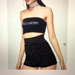 Dolls Kill // Pink Rhinestone Hot Pants